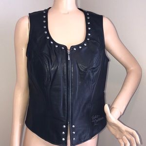 Leather Vest Harley-Davidson Womens